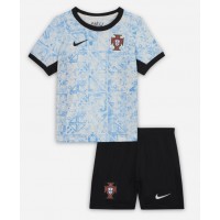 Echipament fotbal Portugalia Tricou Deplasare European 2024 pentru copii maneca scurta (+ Pantaloni scurti)